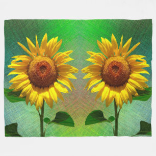 Sonnenblumen Fleecedecke