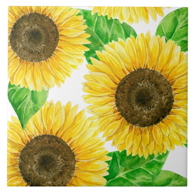 Sonnenblumen Fliese (Vorderseite)
