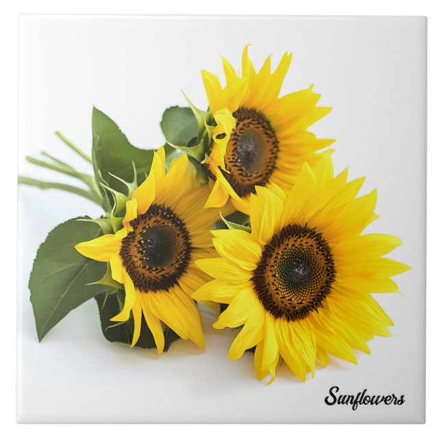 Sonnenblumen Fliese (Vorderseite)