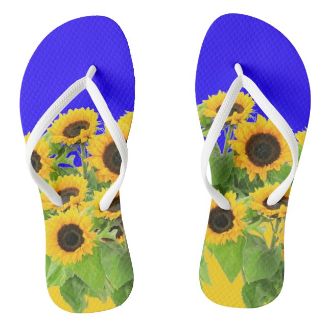 Sonnenblumen Flip Flops (Fußbett)