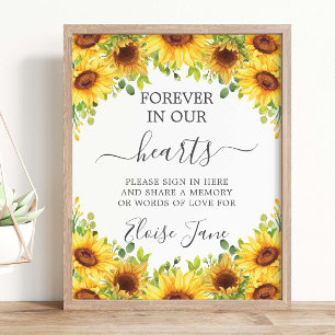 Sonnenblumen Florales Gedenk- Trauer- Gedenktisch Poster