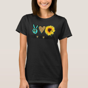 Sonnenblumen Florist Hippie Peace Liebe und Sonnen T-Shirt