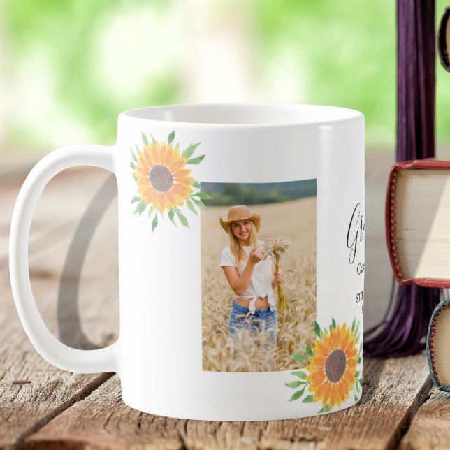 Sonnenblumen Foto Abschluss Kaffeetasse (Von Creator hochgeladen)