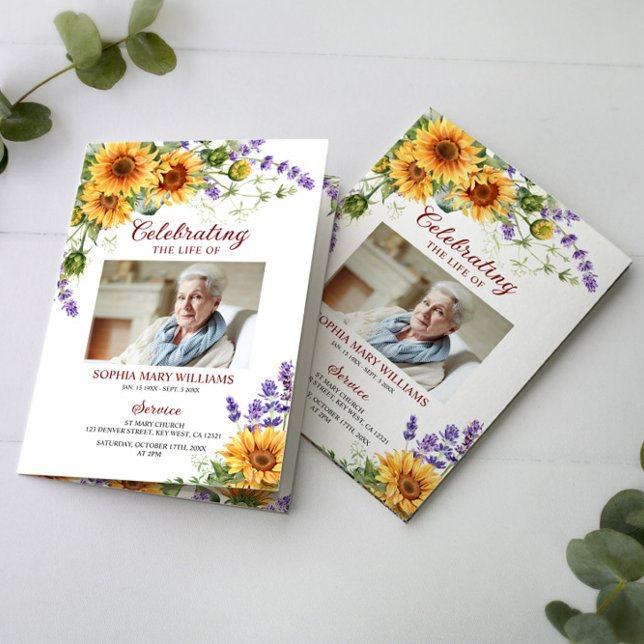 Sonnenblumen Foto Beerdigung des Dienstprogramms Karte (Von Creator hochgeladen)