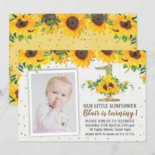 Sonnenblumen Foto Einladung zum Geburtstag