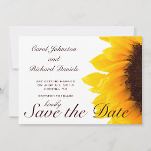 Sonnenblumen-Foto-Floral-Save-the-Date-Karte Save The Date