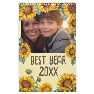 Sonnenblumen-Foto neues Jahr Kalender