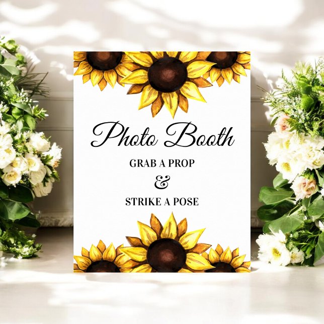 Sonnenblumen-Foto-Stand Schildgelbe Hochzeitplakat Poster (Von Creator hochgeladen)