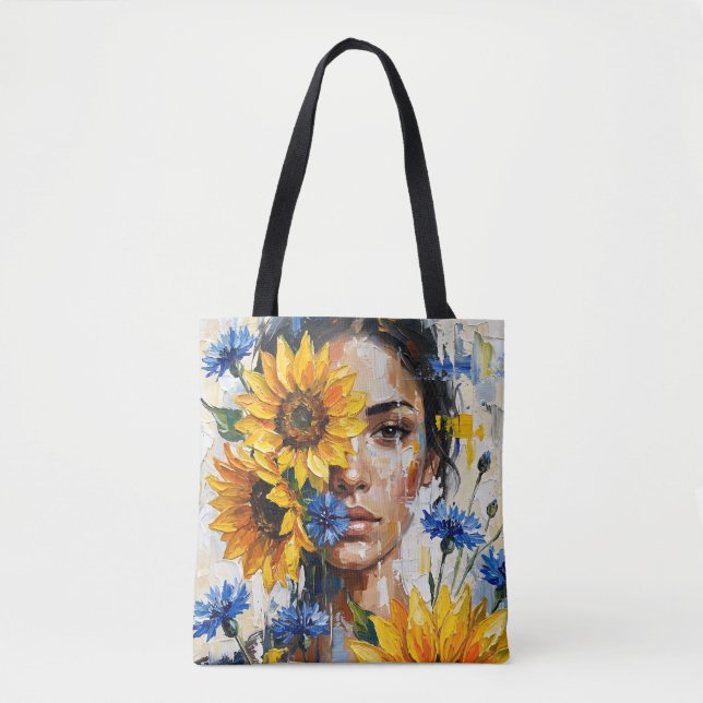 Sonnenblumen Frau (Vorderseite)