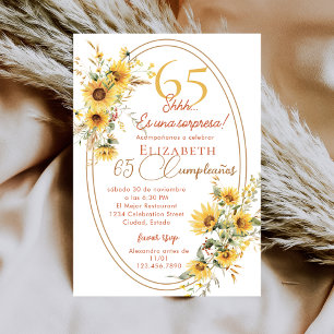 Sonnenblumen Frauen Spanische Überraschung 65. Geb Einladung