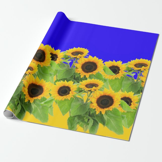 Sonnenblumen - Freiheit Ukraine Frieden ukrainisch Geschenkpapier (Ungerollt)