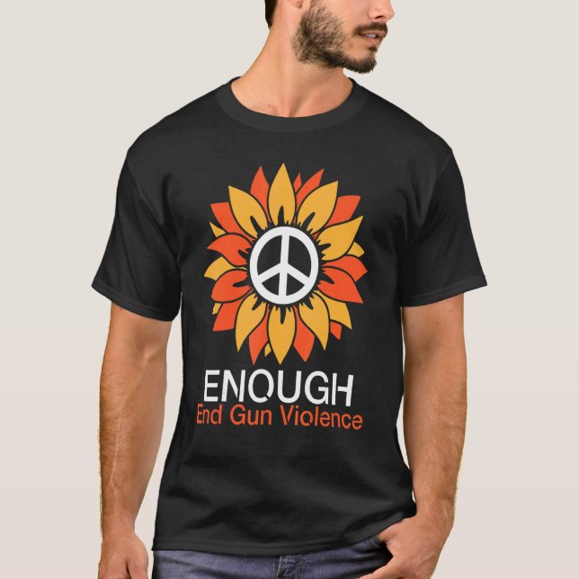 Sonnenblumen Frieden genug Ende Gun Gewalt glückli T-Shirt (Vorderseite)