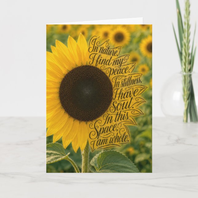 Sonnenblumen Frieden  Karte (Vorderseite)