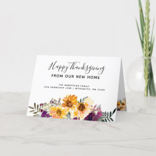 Sonnenblumen Frohes Thanksgiving von der neuen Zuh Feiertagskarte