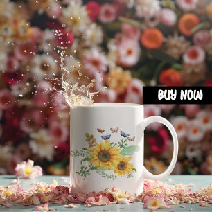 Sonnenblumen Frühling Jumbo-Tasse