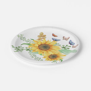 Sonnenblumen Frühling Pappteller