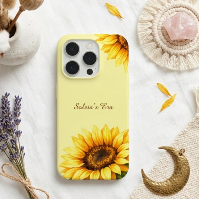 Sonnenblumen Funkey Minimal Moderne Virale Anpassu iPhone Hülle (Von Creator hochgeladen)