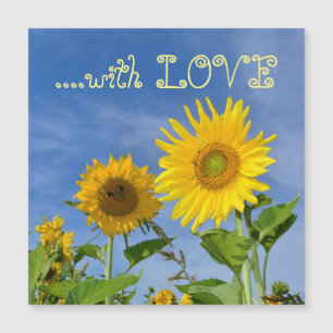 Sonnenblumen für Dich ... Magnetkarte