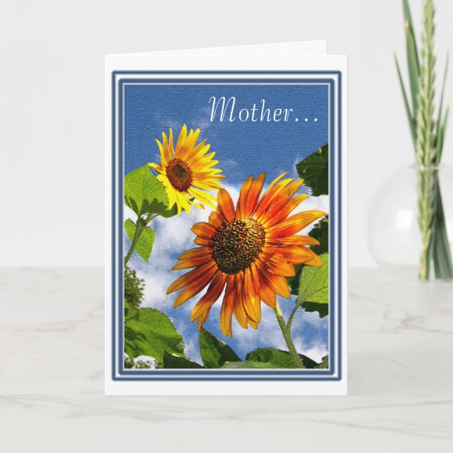 Sonnenblumen für Mutter Karte (Vorderseite)