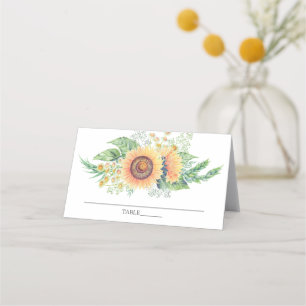 Sonnenblumen Garden Brautparty Platzkarte
