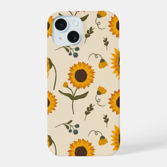 Sonnenblumen-Garten-Handyhülle iPhone 15 Hülle (Rückseite)