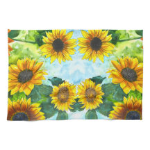 Sonnenblumen-Gartentuch | Sonnenschein-Küchendekor