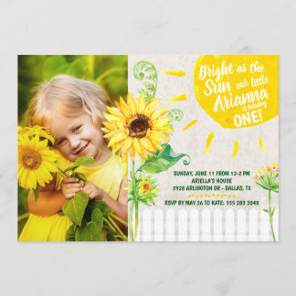Sonnenblumen Geburtstagsparty Einladung
