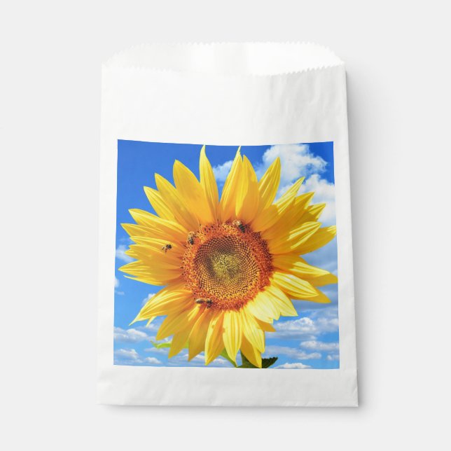 Sonnenblumen Gefallen-Tasche Geschenktütchen (Vorderseite)