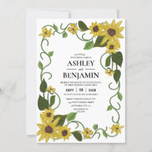 Sonnenblumen-Gelb Floral Botanisch Handgezeichnet 