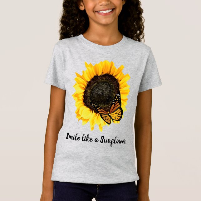 Sonnenblumen Gelbe Blume Girls T - Shirt (Vorderseite)