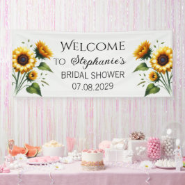 Sonnenblumen Gelbe Blumen Rustikales Brautparty Banner