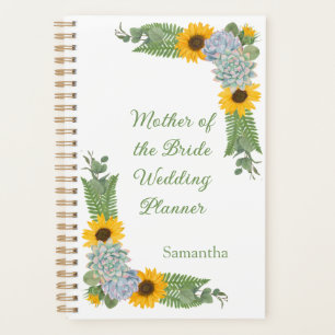 Sonnenblumen Gelbe Brautmutter Hochzeitsplaner Planer