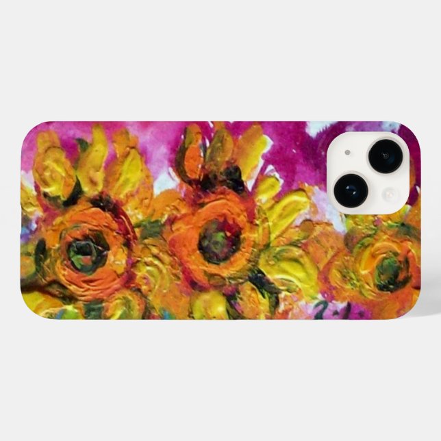 SONNENBLUMEN Gelbe Flora Case-Mate iPhone Hülle (Rückseite (Horizontal))