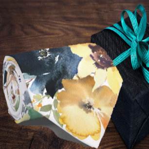 Sonnenblumen Gelbe Navy Blue Blume Floral Neck Tie Krawatte