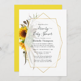 Sonnenblumen Geometrisches Sommerlaufwerk durch Du Einladung