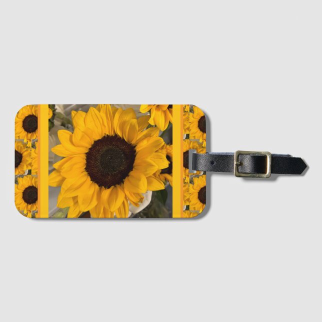 Sonnenblumen-Gepäckanhänger Gepäckanhänger (Vorderseite (Horizontal))