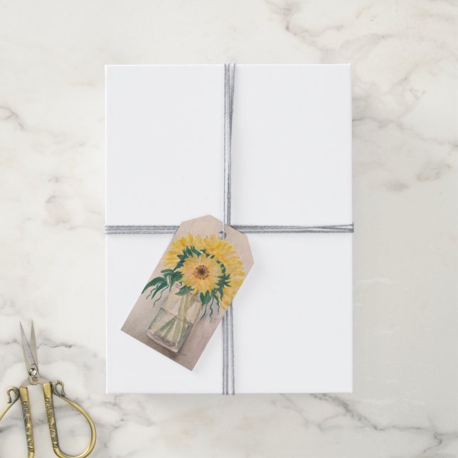 Sonnenblumen Geschenkartikel Geschenkanhänger (Mit Garn)