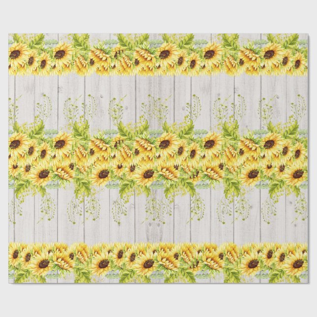 Sonnenblumen Geschenkpapier (Flach)