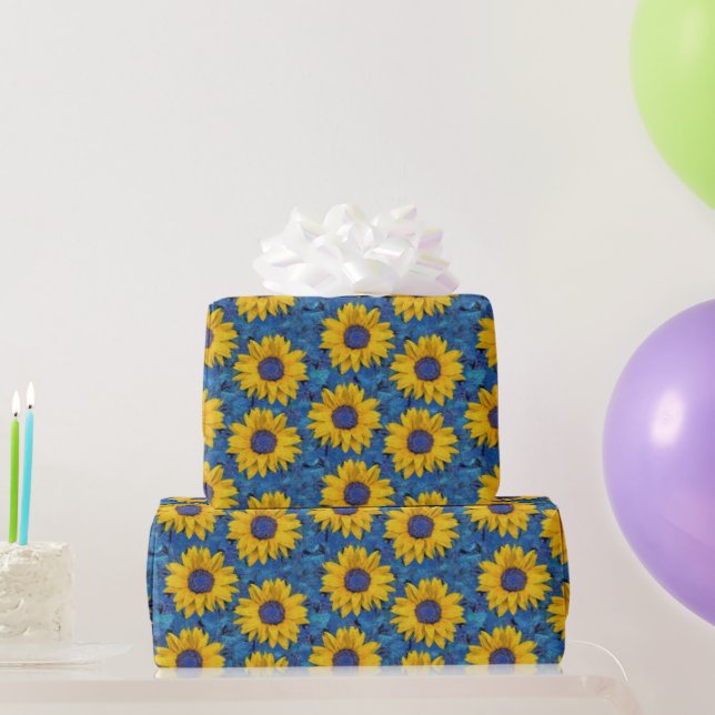 Sonnenblumen Geschenkpapier (Partygeschenke)