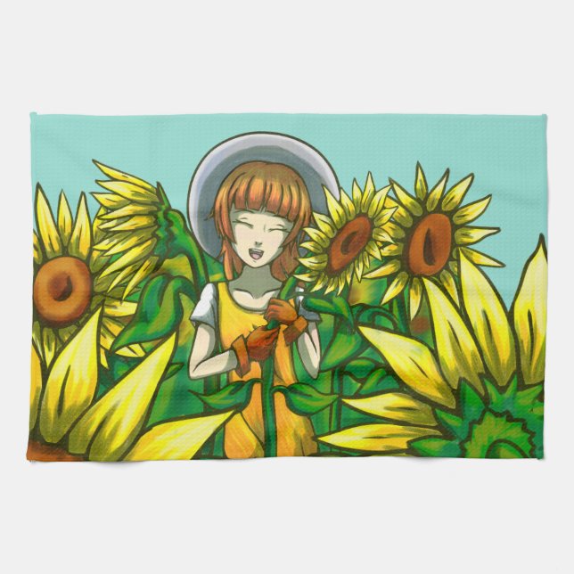 Sonnenblumen Geschirrtuch (Horizontal)
