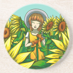Sonnenblumen Getränkeuntersetzer