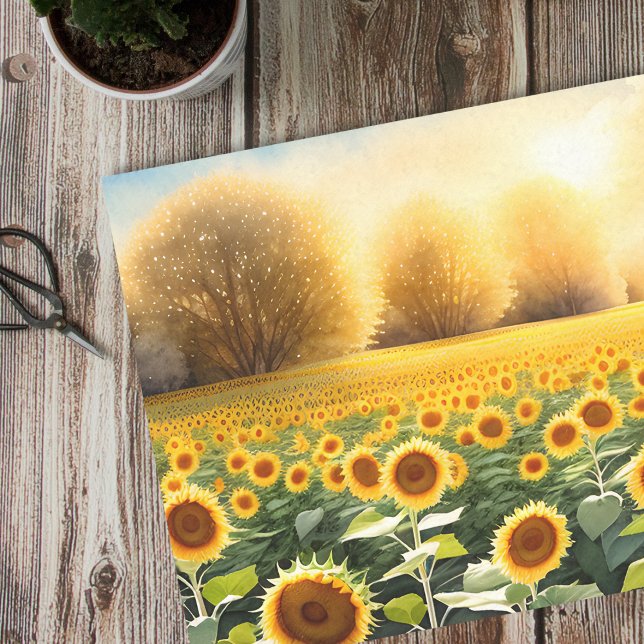 Sonnenblumen Gewebe Papier - Deko- und Papierhandw (🌻 Blossom in Craft: Sunflowers Tissue Paper! 🎨)
