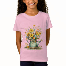 Sonnenblumen Gießkanne Blumengarten Kunst