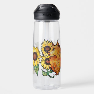 Sonnenblumen Ginger Maine Coon Cat Trinkflasche