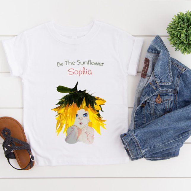 Sonnenblumen Girls Persönliche Blume T-Shirt (Von Creator hochgeladen)
