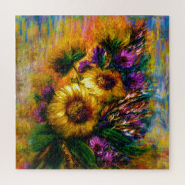 "Sonnenblumen-Glanz" 60 cm x 60 cm Puzzle