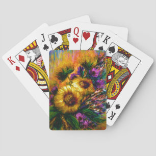 "Sonnenblumen-Glanz" Spielkarten