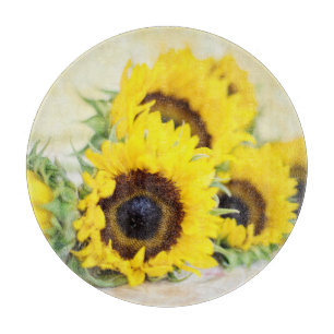 Sonnenblumen-Glas-Schneidbrett Schneidebrett