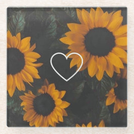 Sonnenblumen Glasuntersetzer