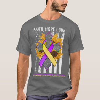 Sonnenblumen Glaube Hoffnung Liebe für Autoimmunhe T-Shirt